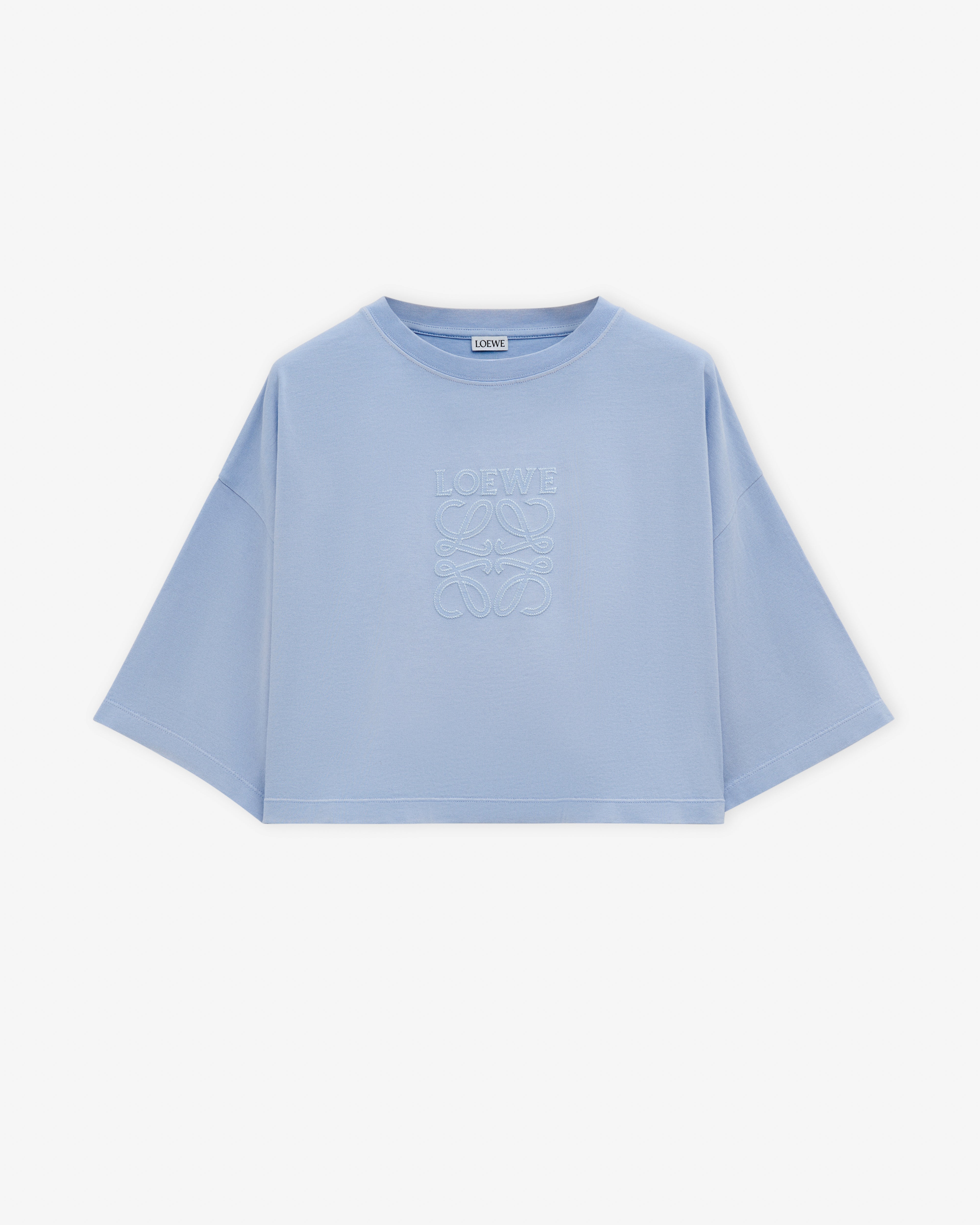 Loewe: Women's Cropped T-Shirt (Light Blue) | DSML E-SHOP Loewe: Women's Cropped T-Shirt (Light Blue) | DSML E-SHOP