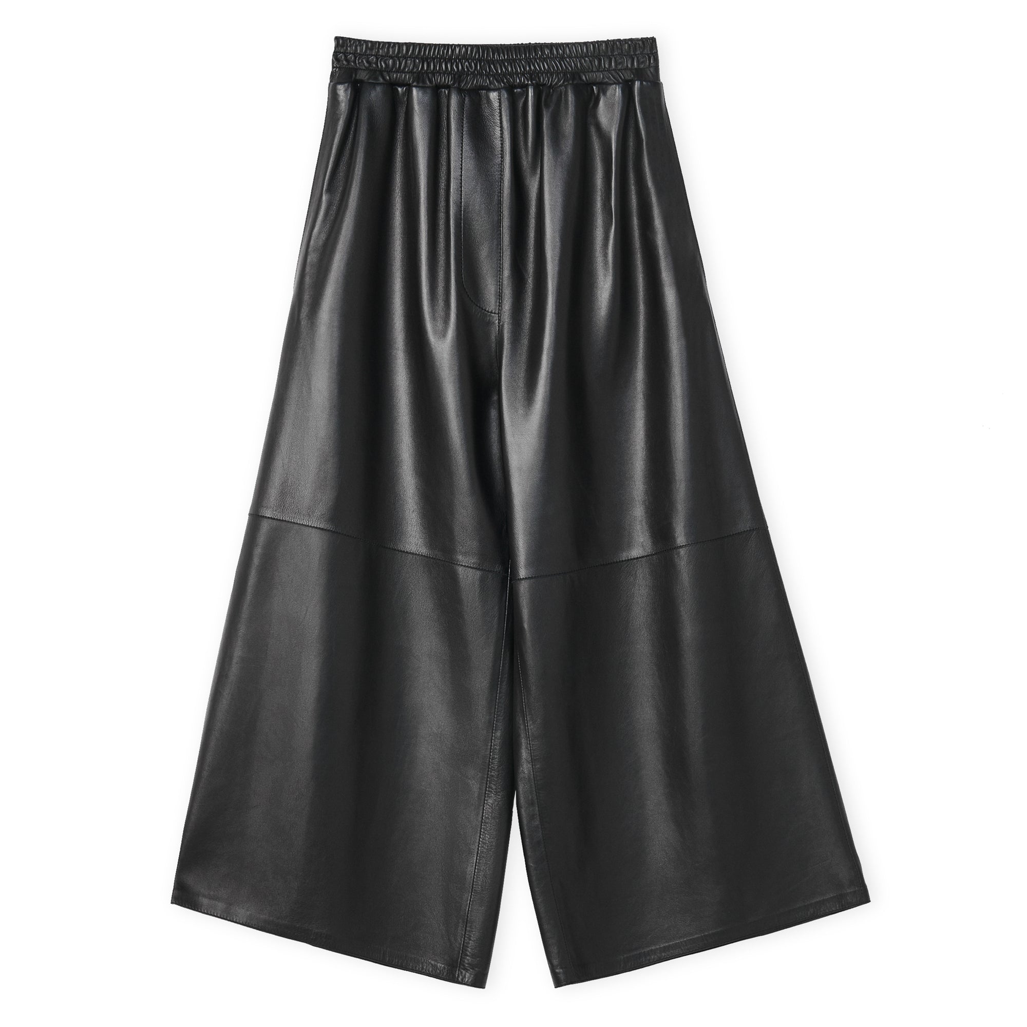 Loewe - Women’s Cropped Leather Trousers - (Black) view 1