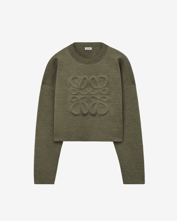 Loewe - Women's Short Anagram Sweater - (Khaki Green)