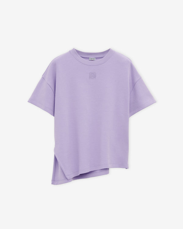 Loewe - Women's Asymmetric T-Shirt In Cotton Blend - (Lilac)