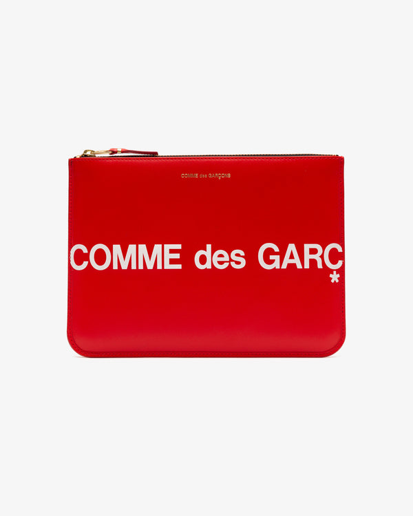 CDG Wallet - Huge Logo Zip Pouch - (Red SA5100HL)