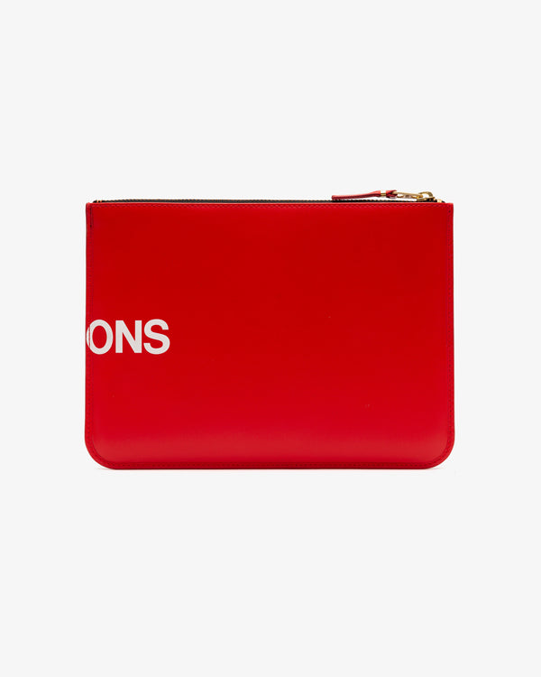 CDG Wallet - Huge Logo Zip Pouch - (Red SA5100HL)