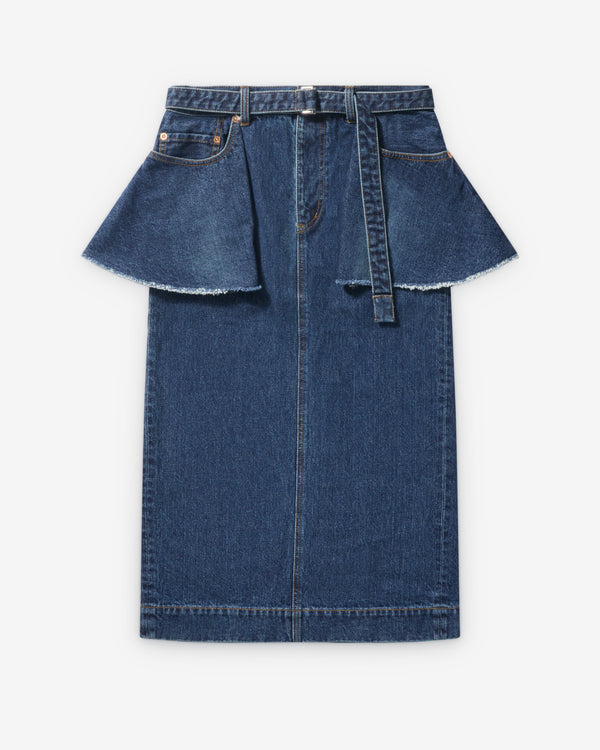 Sacai  - Women's Denim Skirt - (Indigo)