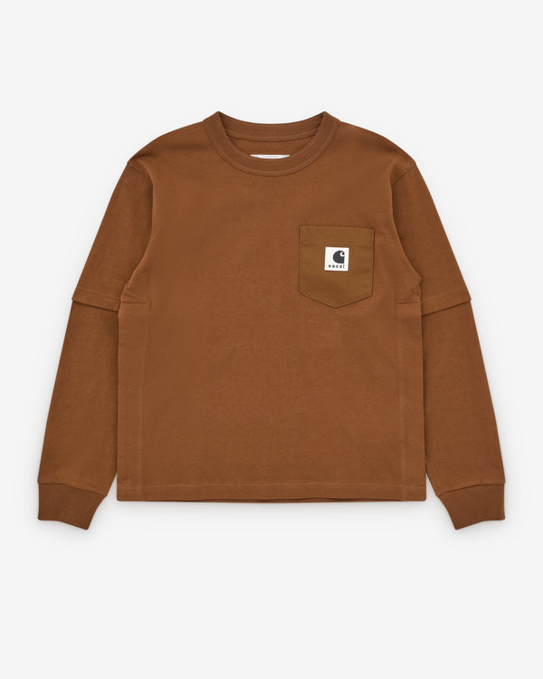 Sacai - Men's Carhartt WIP Jersey L/S T-Shirt - (Brown)