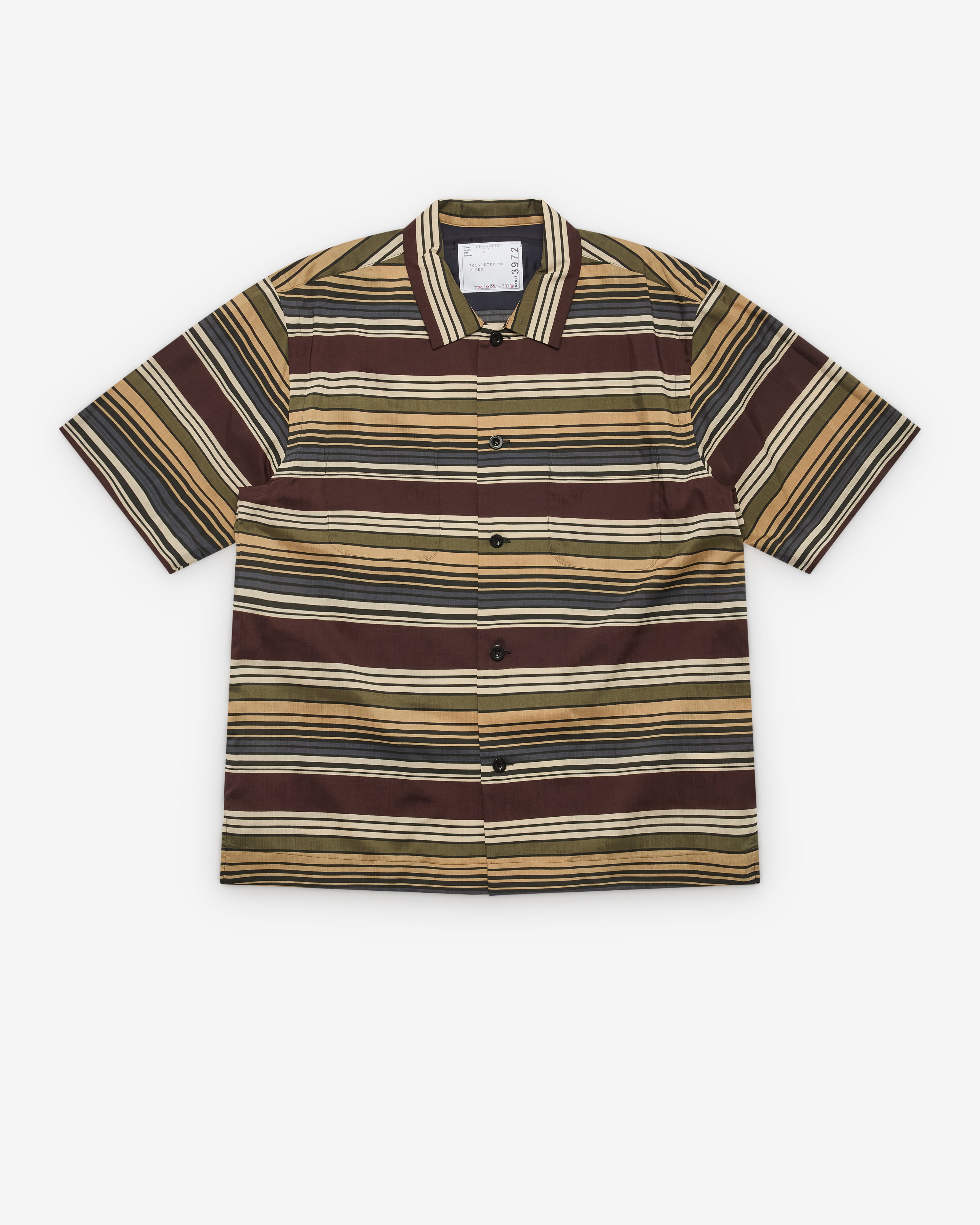 Sacai : Men's Horizontal Stripe Shirt (Multi) | Dover Street