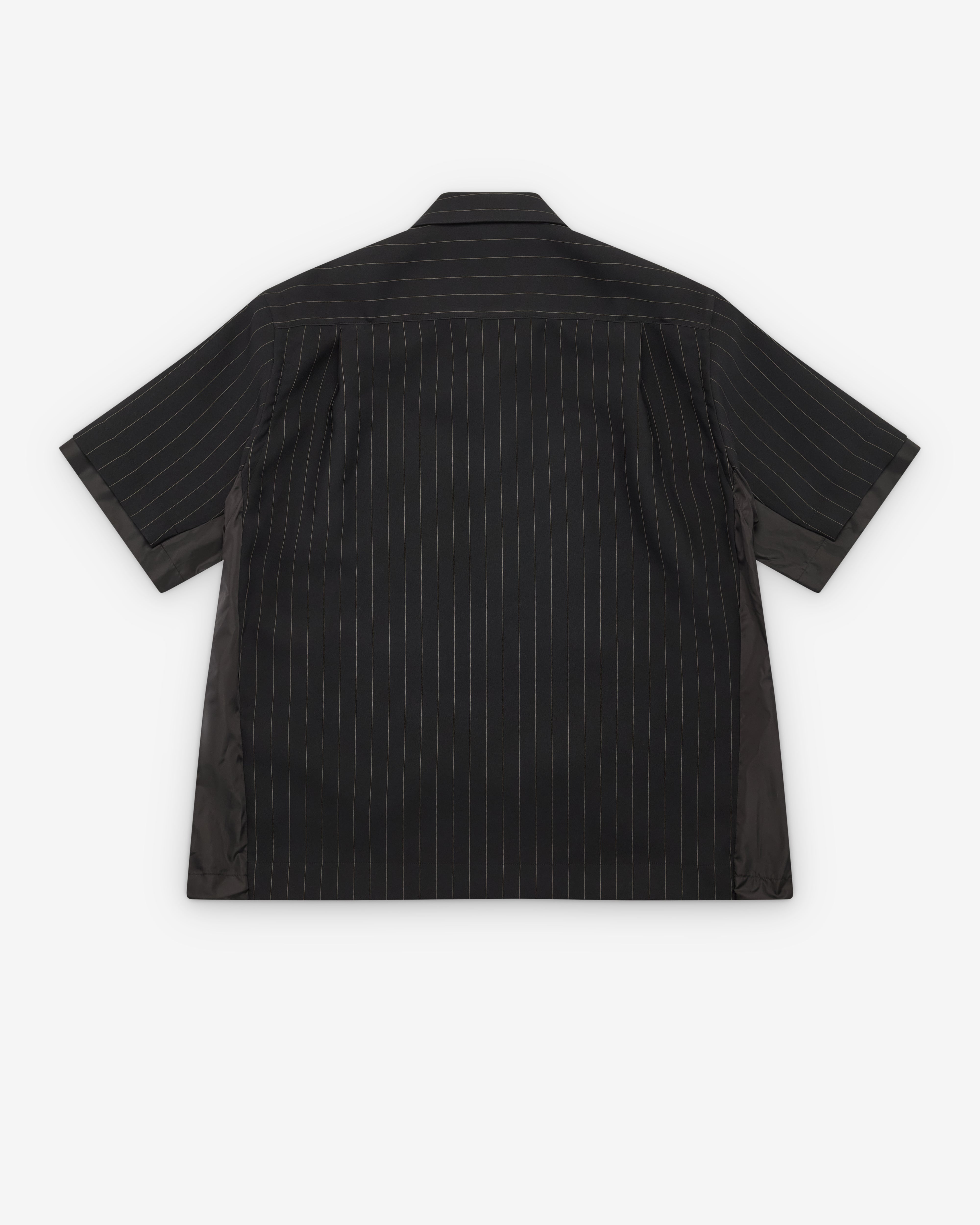 Sacai : Men's Matelasse Twill Shirt (Black Stripe) | Dover Street