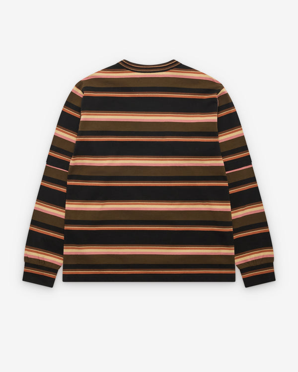 Sacai - Men's Horizontal Stripe L/S T-Shirt - (Brown Multi)