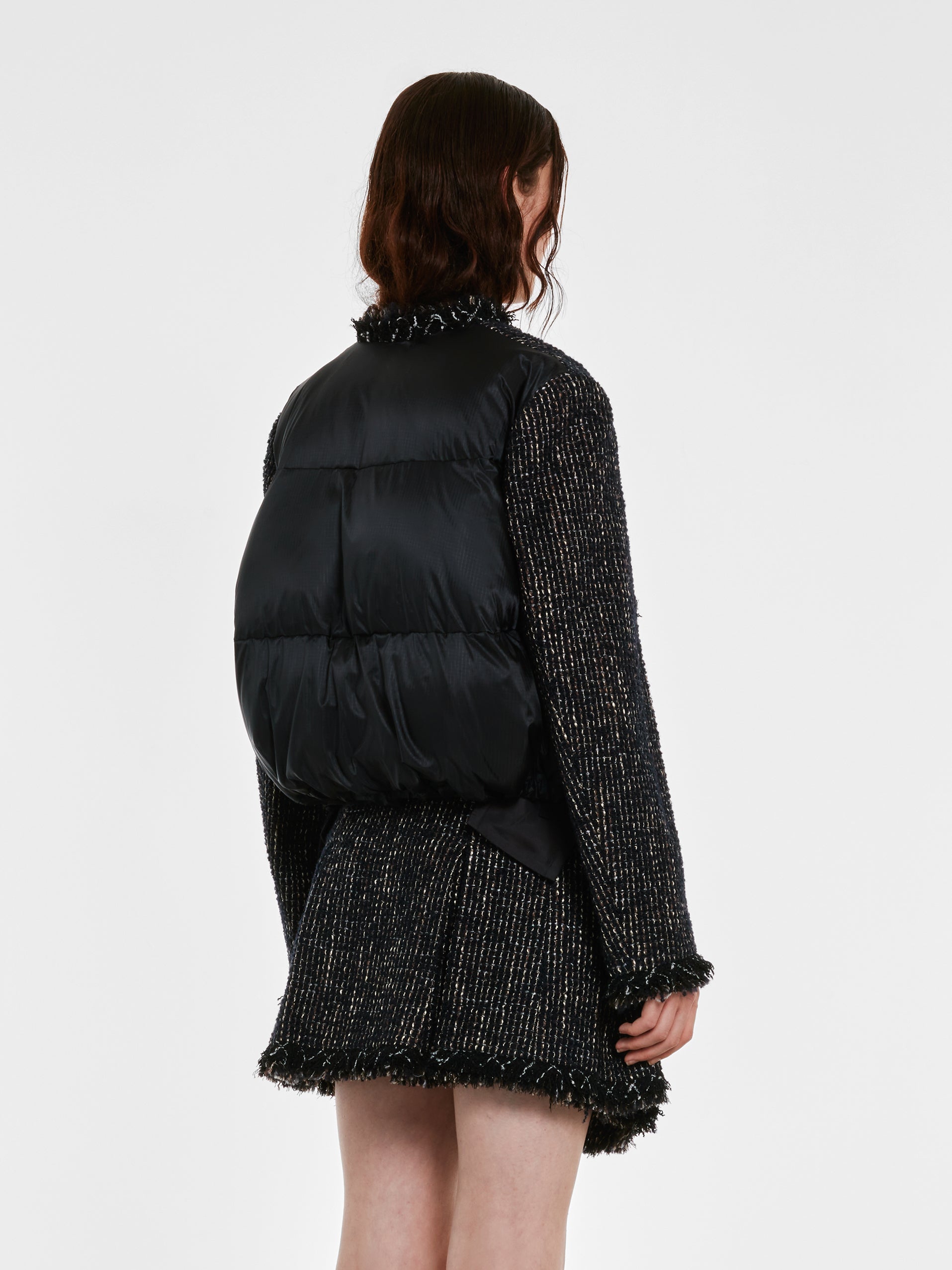 sacai - Women’s Tweed Jacket - (Black) view 3