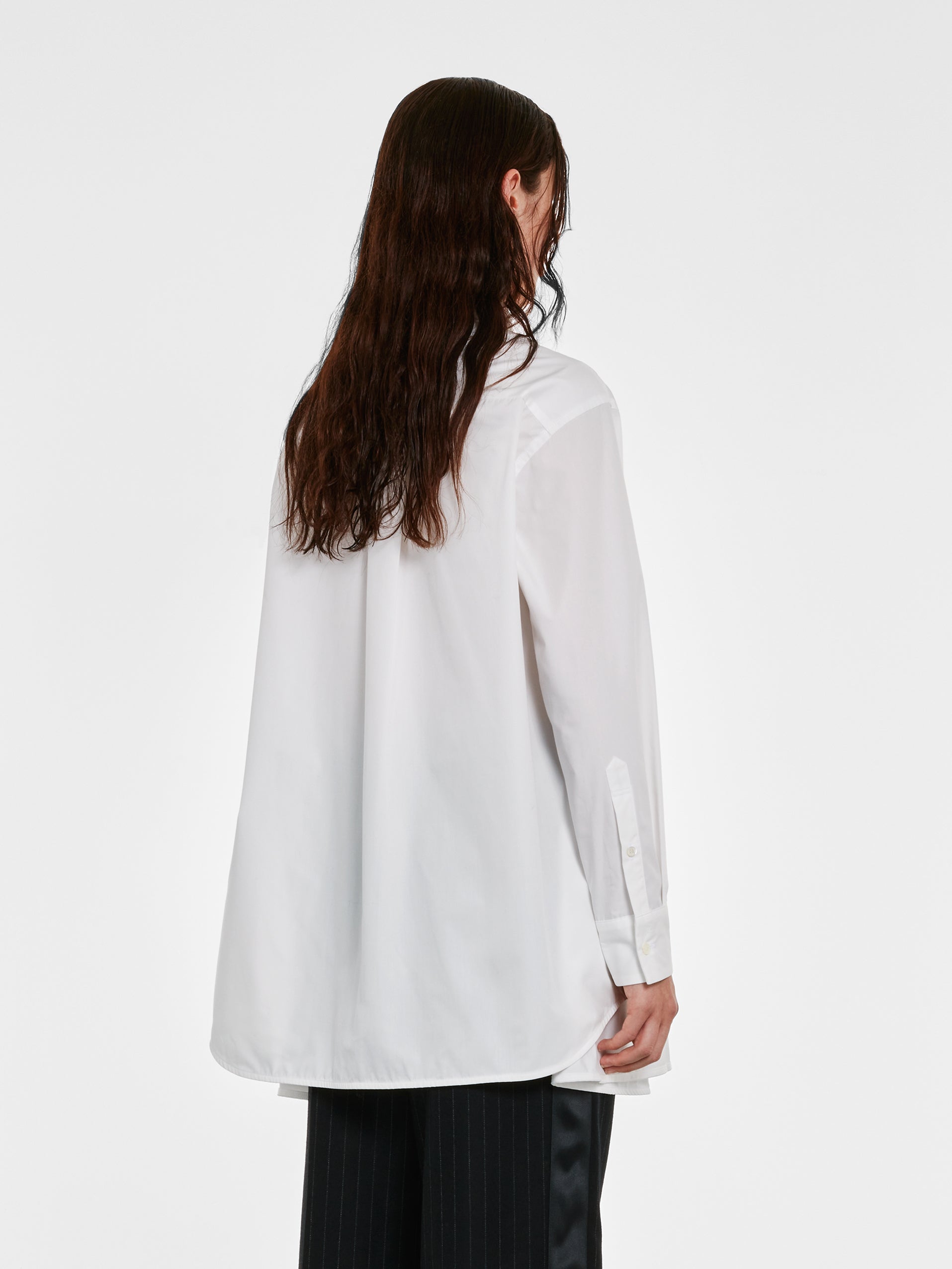 sacai - Women’s Cotton Poplin Dress - (White) view 4