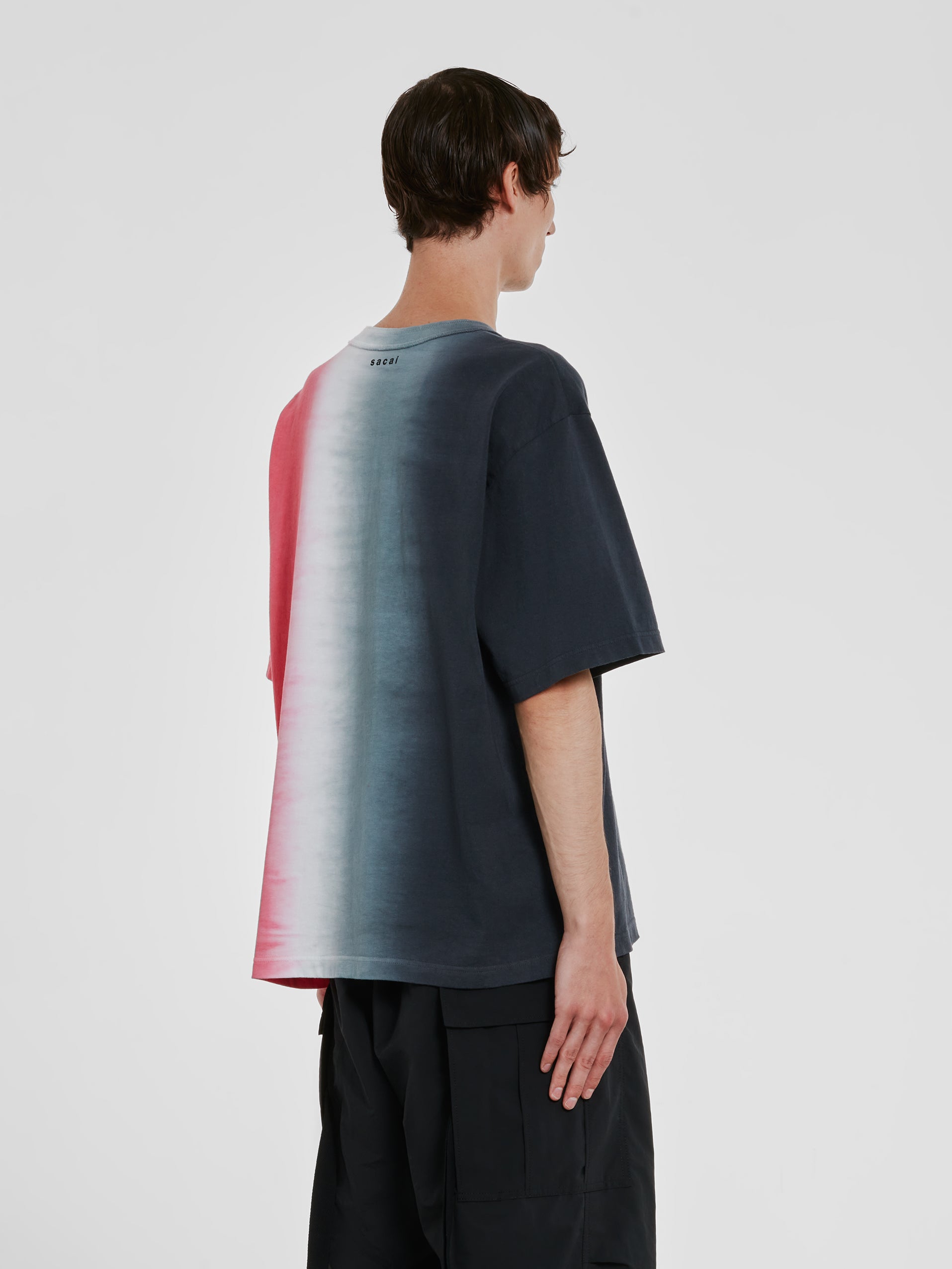 Sacai - Men’s Tie Dye Cotton Jersey T-Shirt - (Multi) view 3