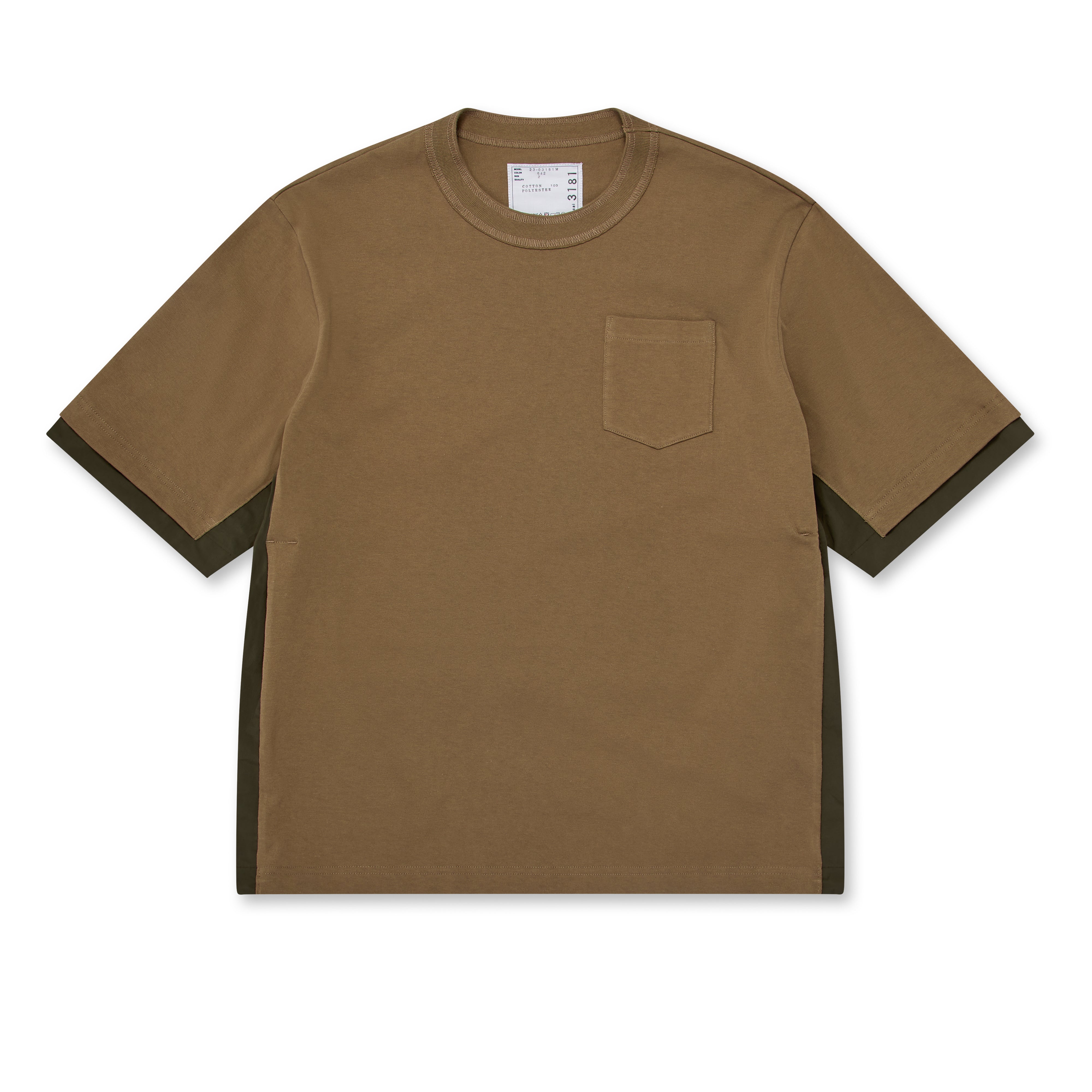 sacai - Men's Cotton Jersey T-Shirt - (Green) | Dover Street