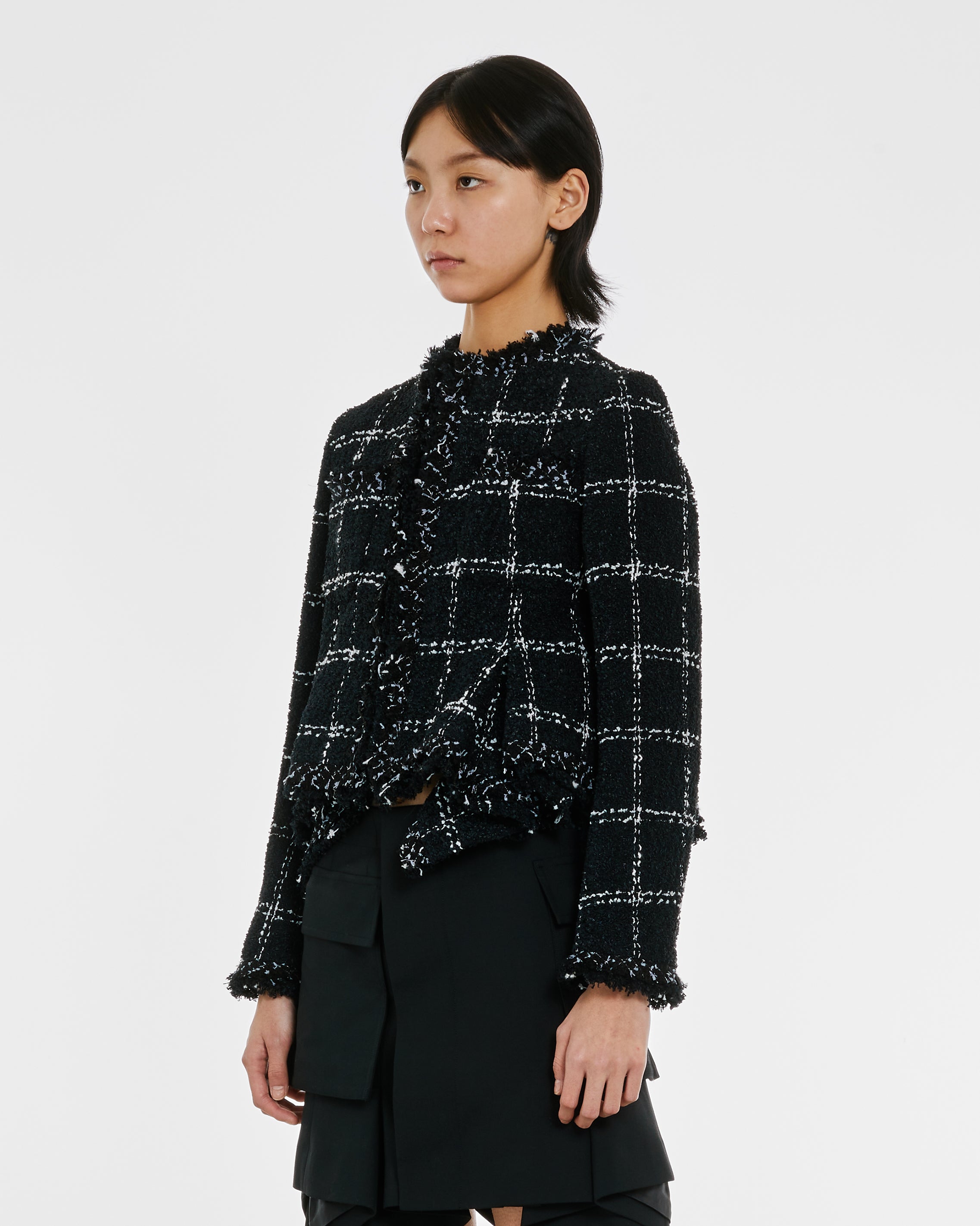 sacai - Women's Tweed Jacket - (Black)