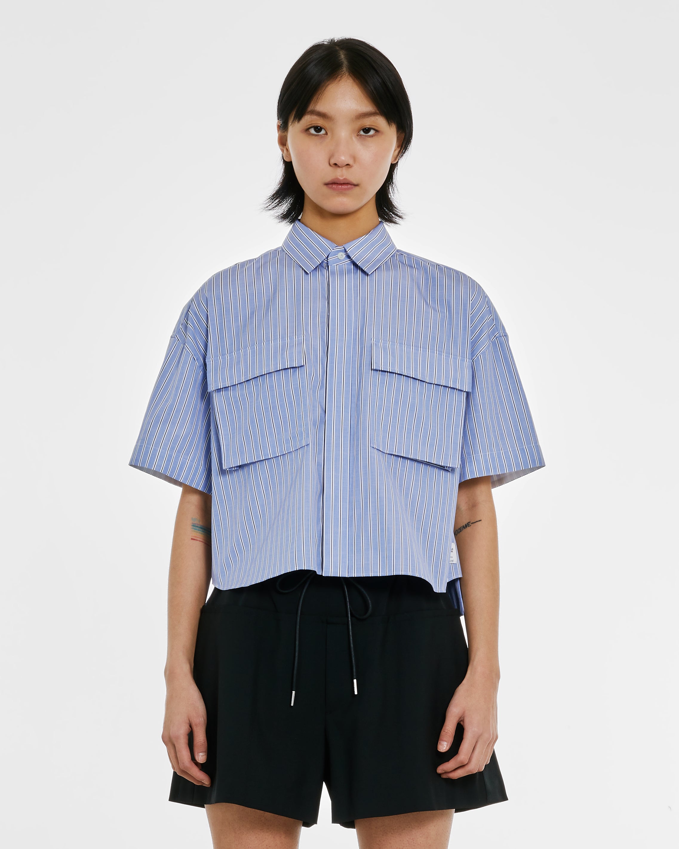 sacai - Women's Thomas Mason Cotton Poplin Shirt - (Blue)