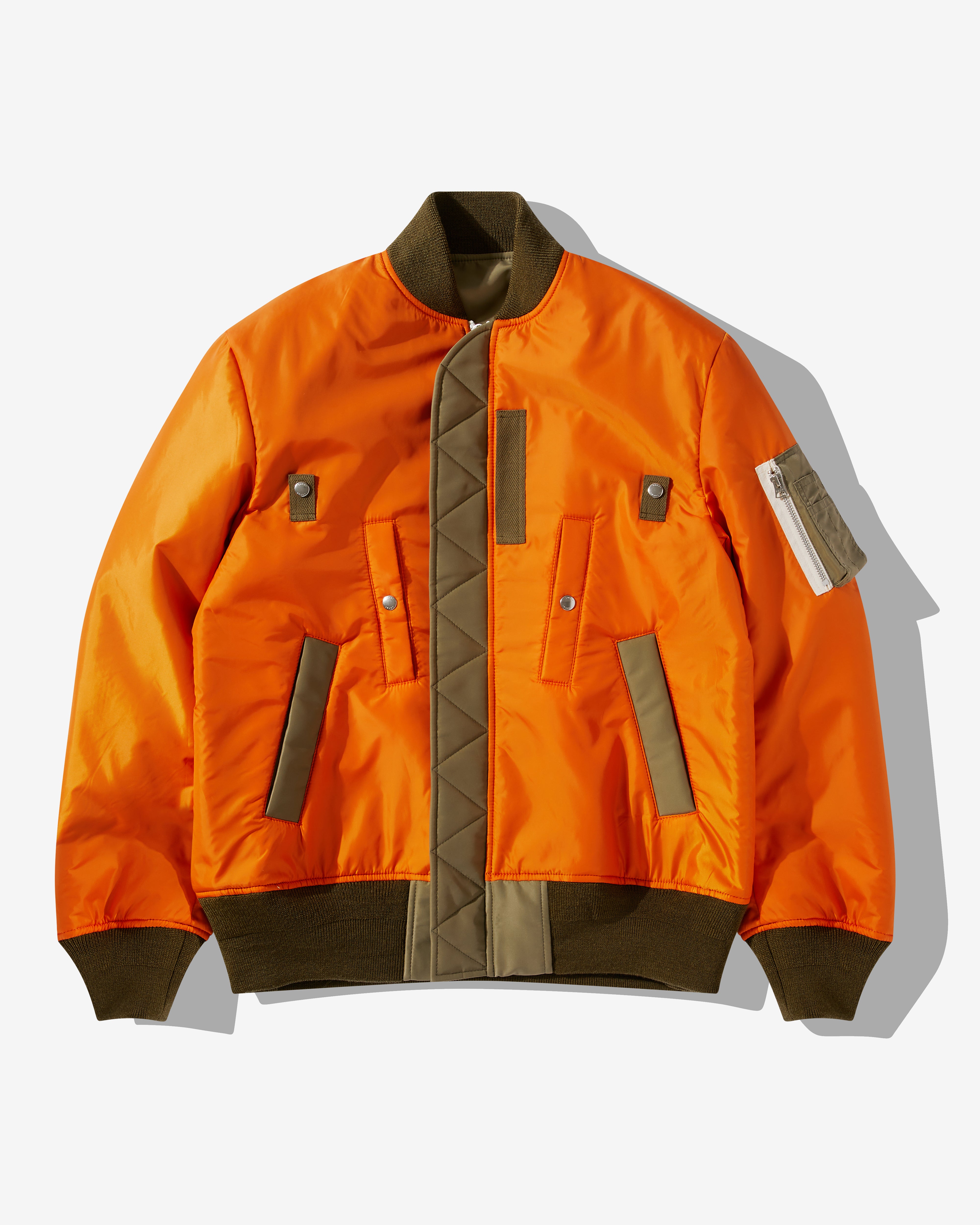 sacai: Men's Nylon Twill Blouson (Orange) | DSML E-SHOP