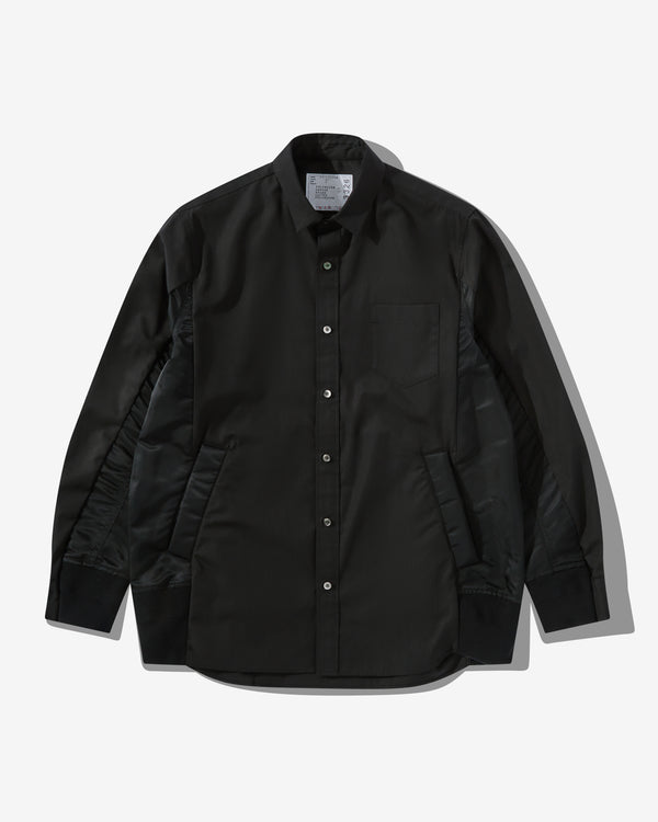 sacai - Men's Cotton Poplin Shirt - (Black)