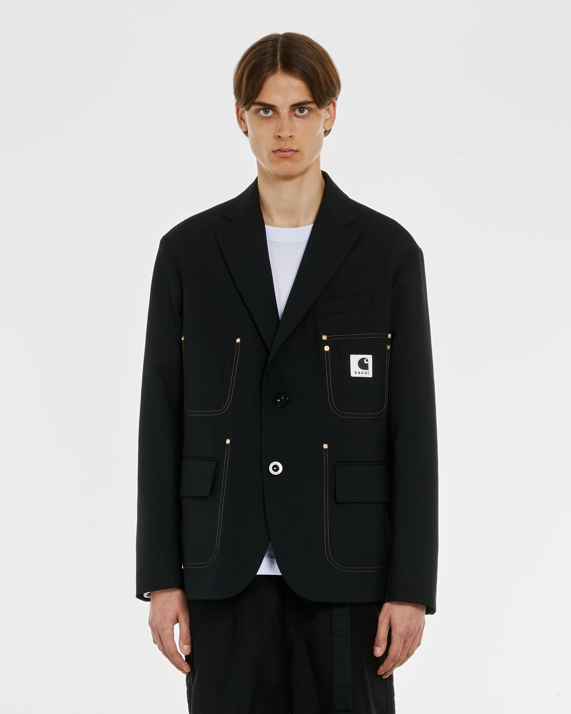 sacai - Men's Carhartt WIP Suiting Bonding Jacket - (Black/Beige)