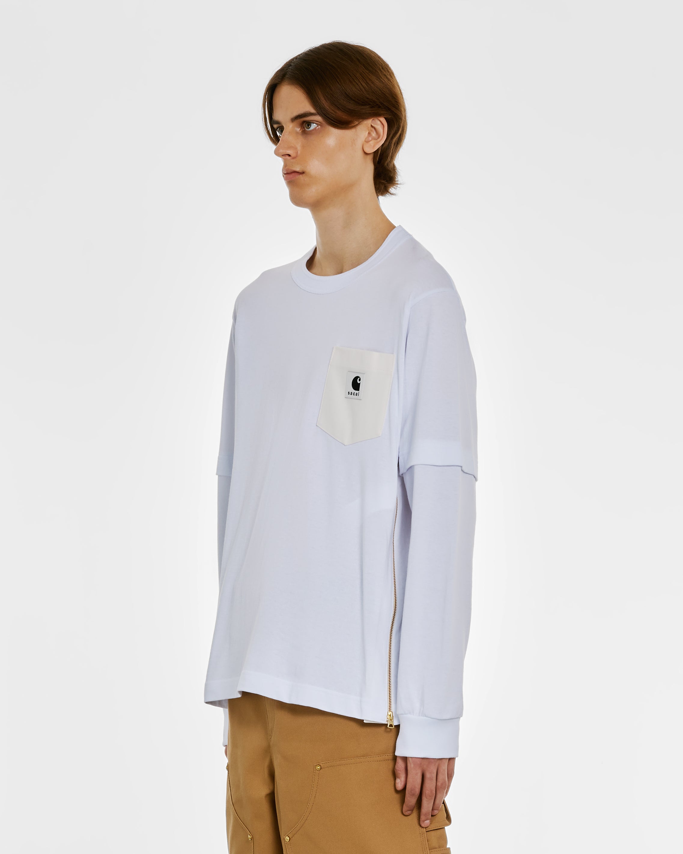 sacai - Carhartt WIP L/S T-Shirt - (White)