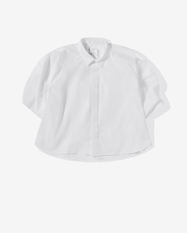 sacai - Women's Cotton Poplin Shirt - (White)