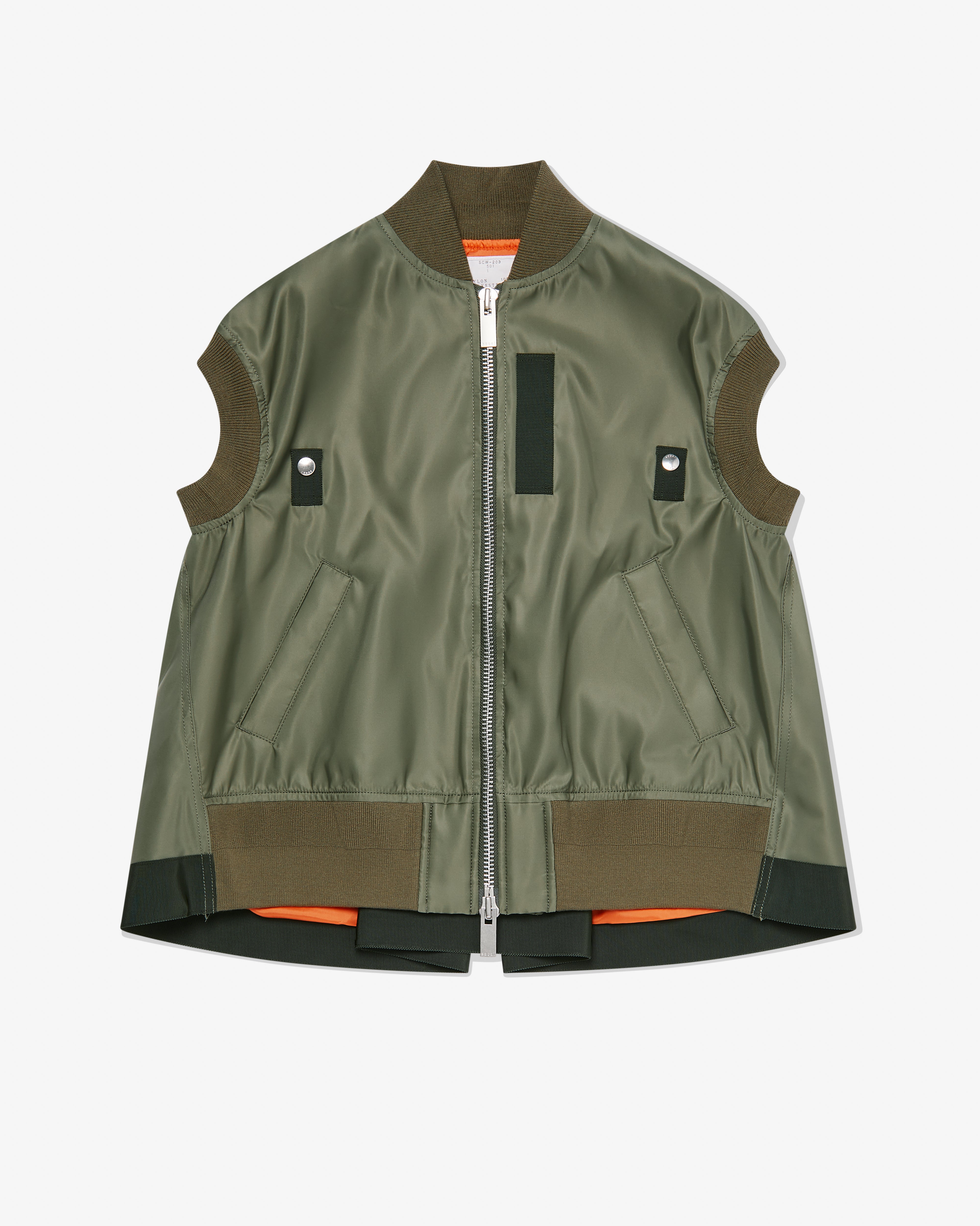 sacai - Women's Nylon Twill Vest - (Khaki)