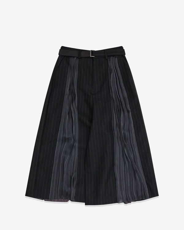 Sacai - Women's Chalk Stripe Skirt - (Black)