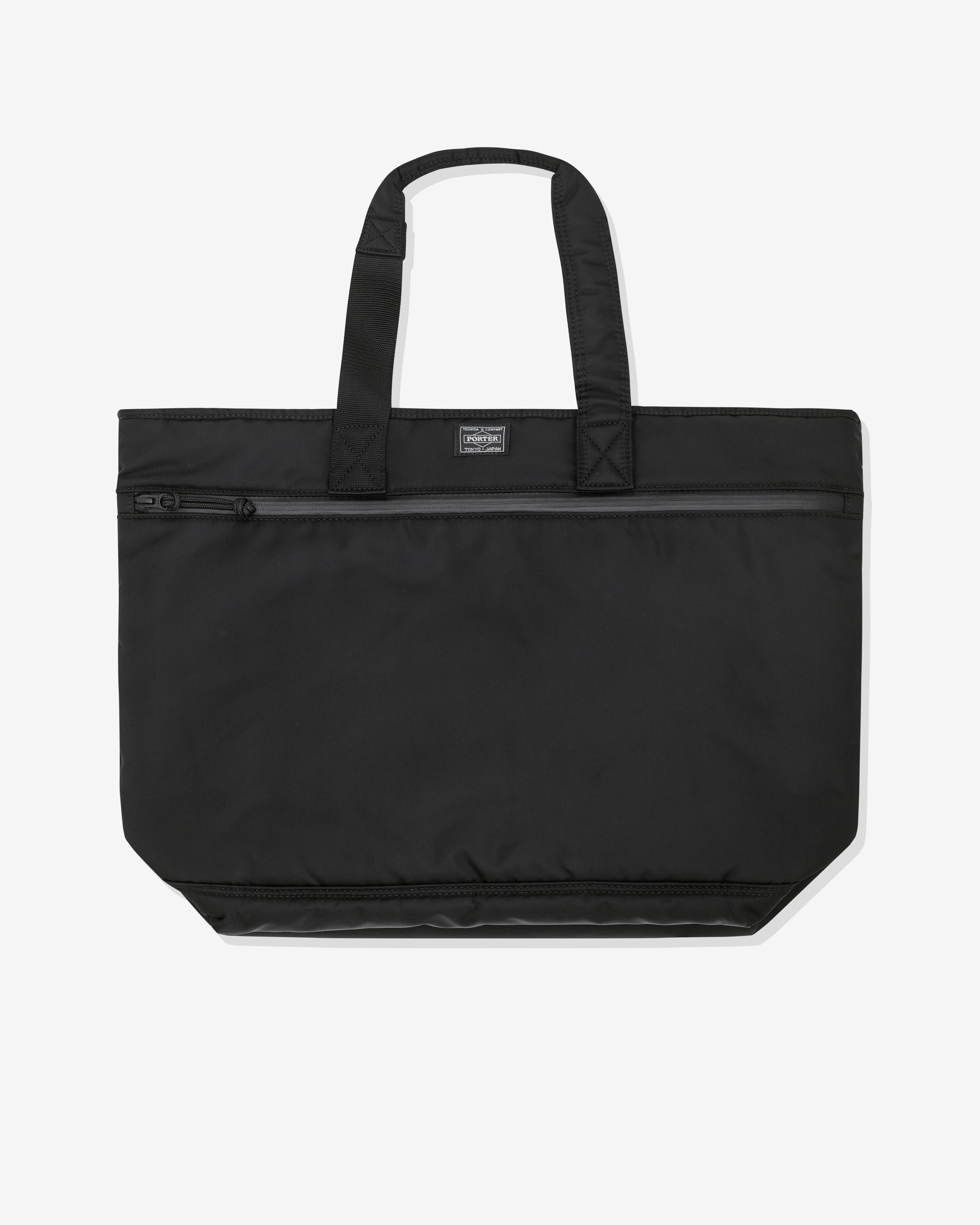 Sacai: Porter Pocket Tote (Black) | DSML E-SHOP