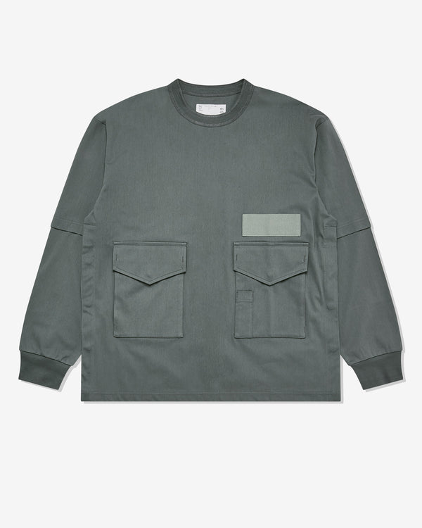 sacai - Men's Long Sleeve T-Shirt - (Khaki)