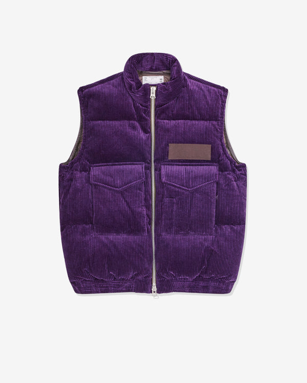 Sacai - Men's Corduroy Padded Vest - (Purple)