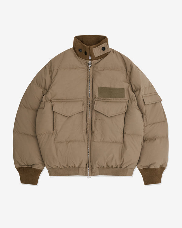 Sacai - Men's Rip Stop Puffer Jacket - (Beige)