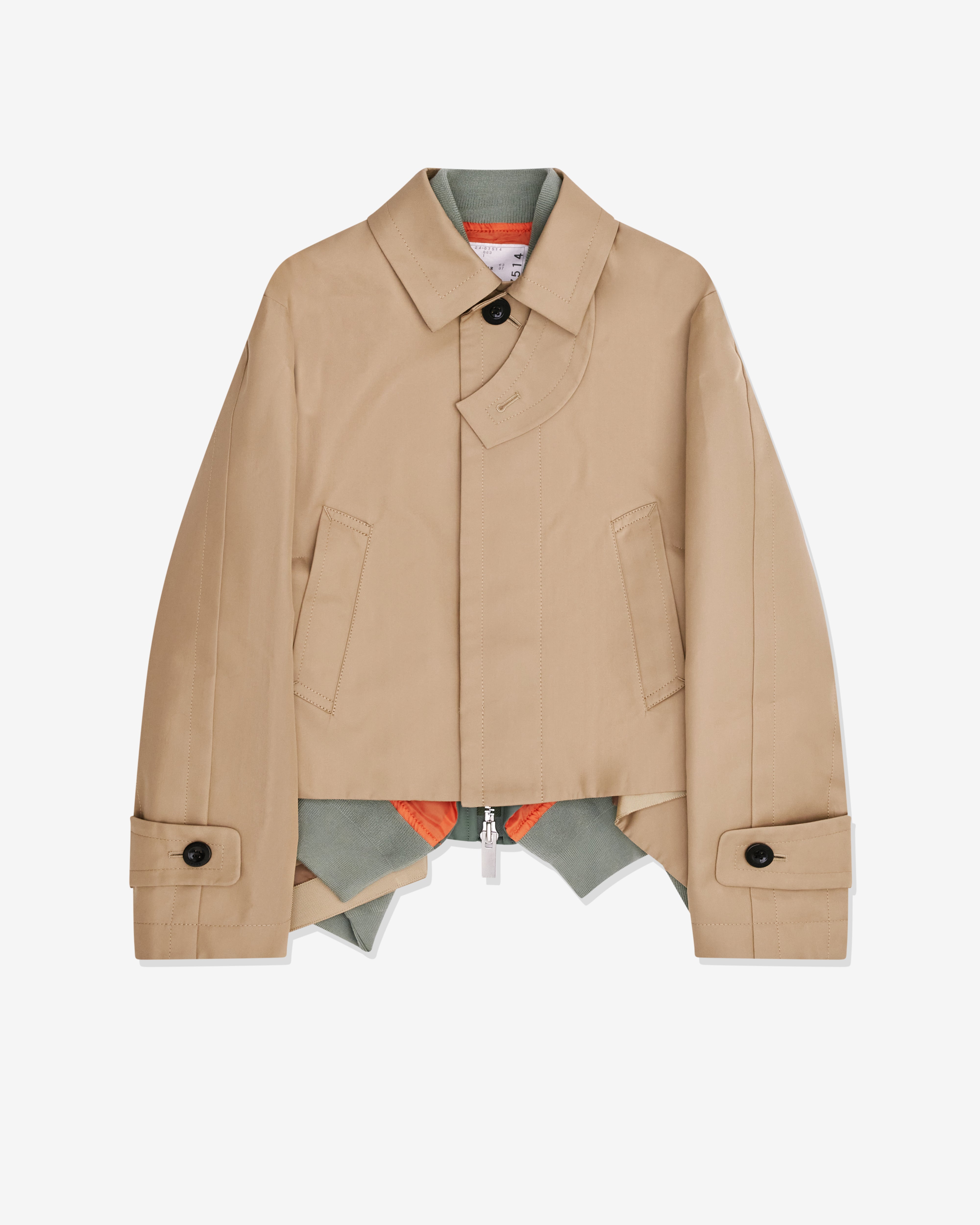 Sacai - Women's Cotton Gabardine X Nylon Twill Blouson - (Khaki/Olive)