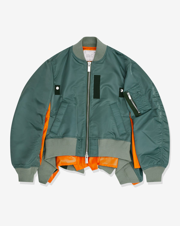 Sacai - Women's Nylon Twill Blouson - (Green/Orange)