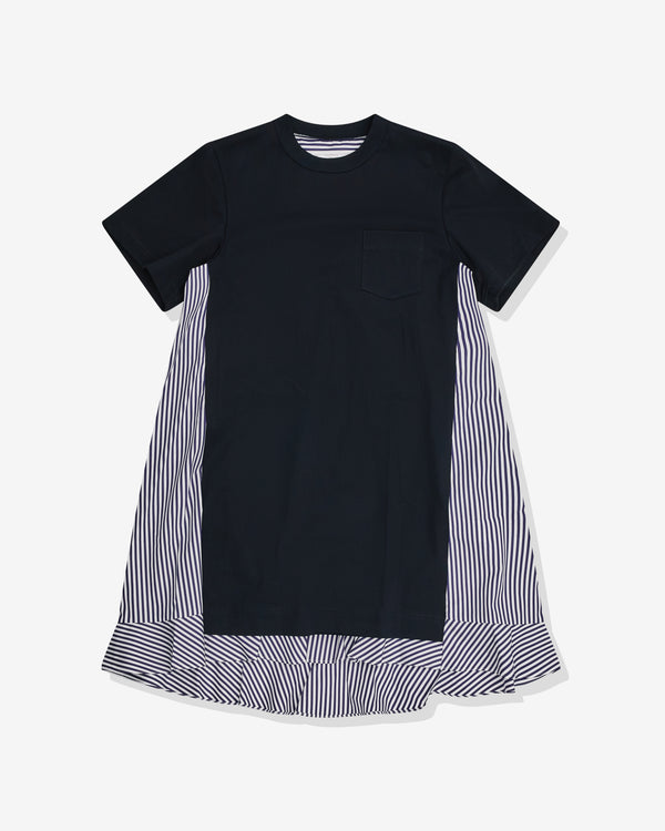 Sacai - Women's Cotton Poplin X Cotton Jersey Dress - (Black/Navy)