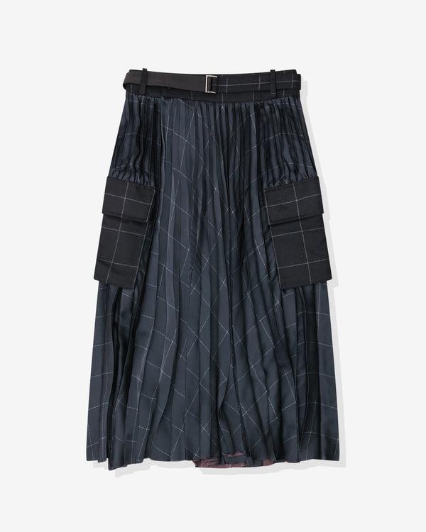 Sacai - Women's Windowpane Skirt - (Black)