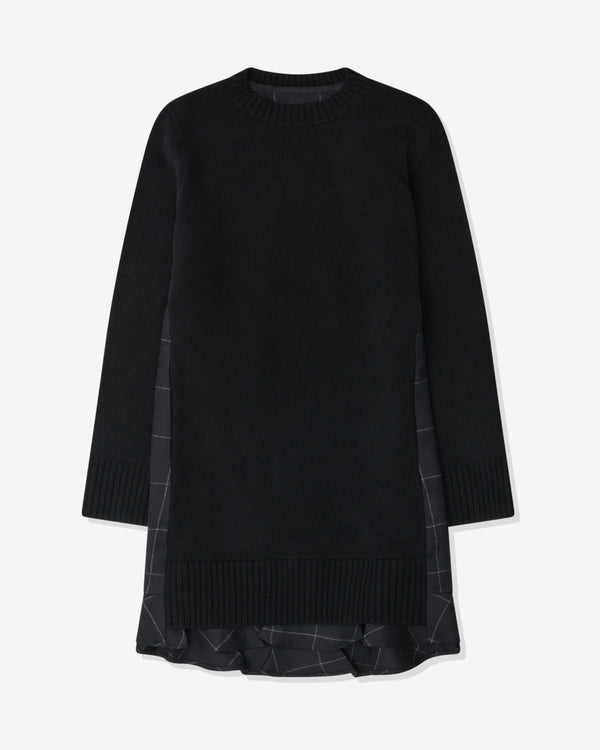 Sacai - Women's Windowpane Knit Dress - (Black)