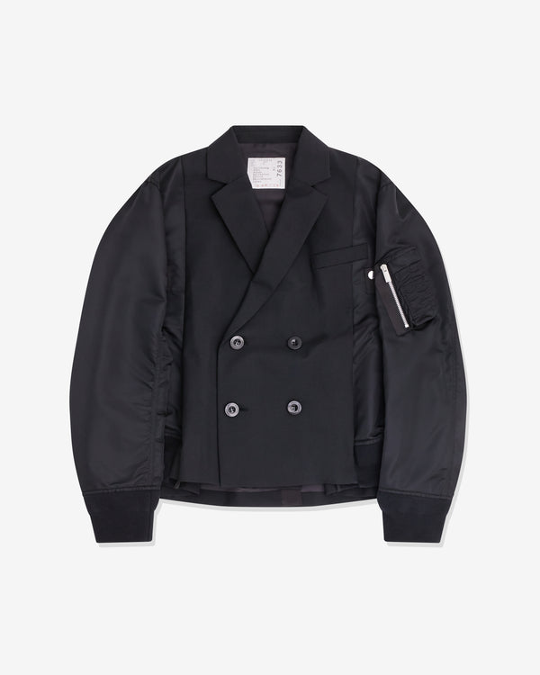 sacai - Women's Contrast Sleeve Blazer - (Black)