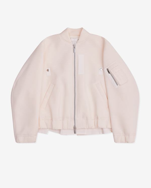 sacai - Women's Pleated Bomber Jacket - (Off White)