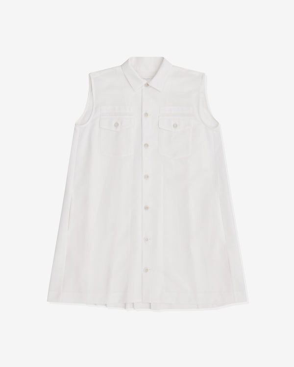 sacai - Women's Sleeveless Shirt Dress - (White)