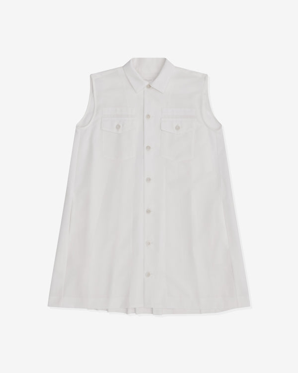 sacai - Women's Sleeveless Shirt Dress - (White)