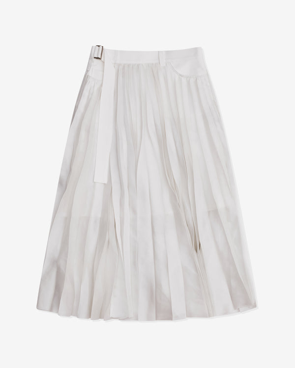 Sacai - Women's Denim Mix Skirt - (White)