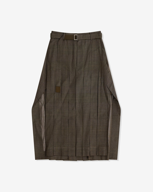 Sacai - Women's High Twist Voile Skirt - (Brown)