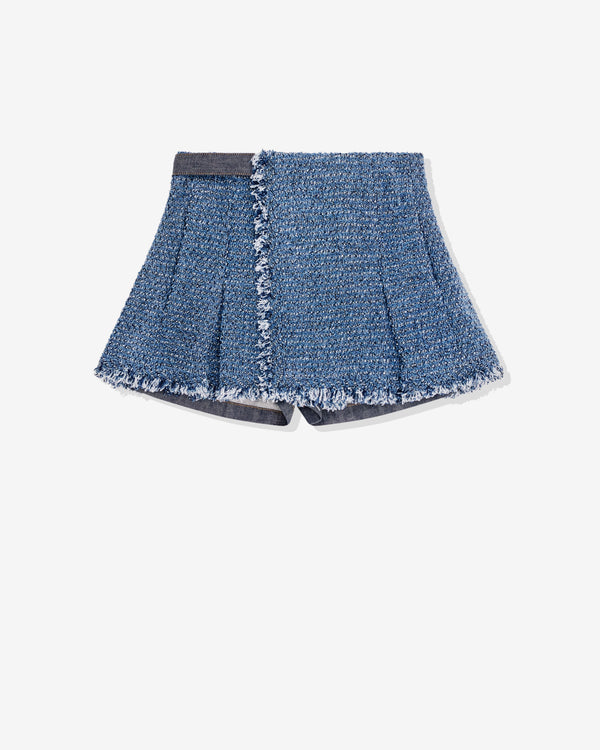 sacai - Women's Pleated Denim Shorts - (Denim)