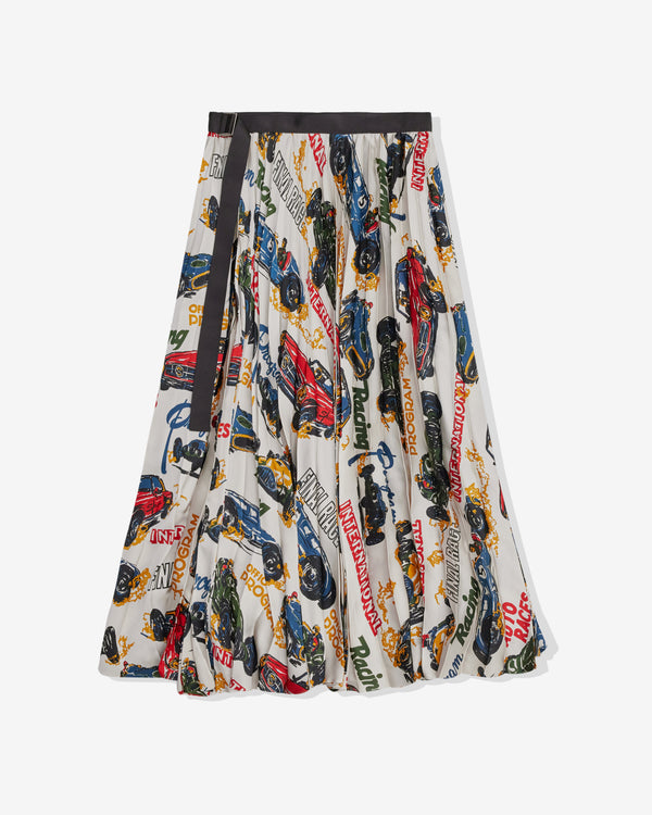 sacai - Women's Pleated Tropical Skirt - (Multi)