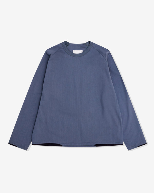 sacai - Men's Cotton Jersey Long Sleeve T-Shirt - (Blue)