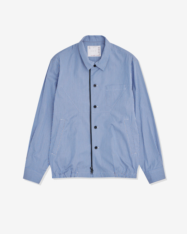 sacai - Men's Striped Shirting Jacket - (Blue)