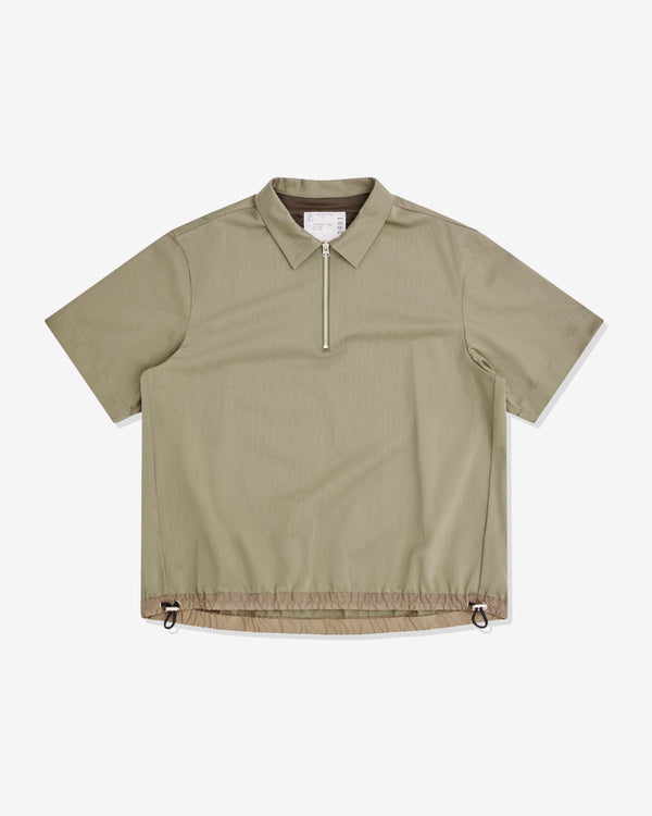 sacai - Men's Cotton Jersey Polo Shirt - (Khaki)