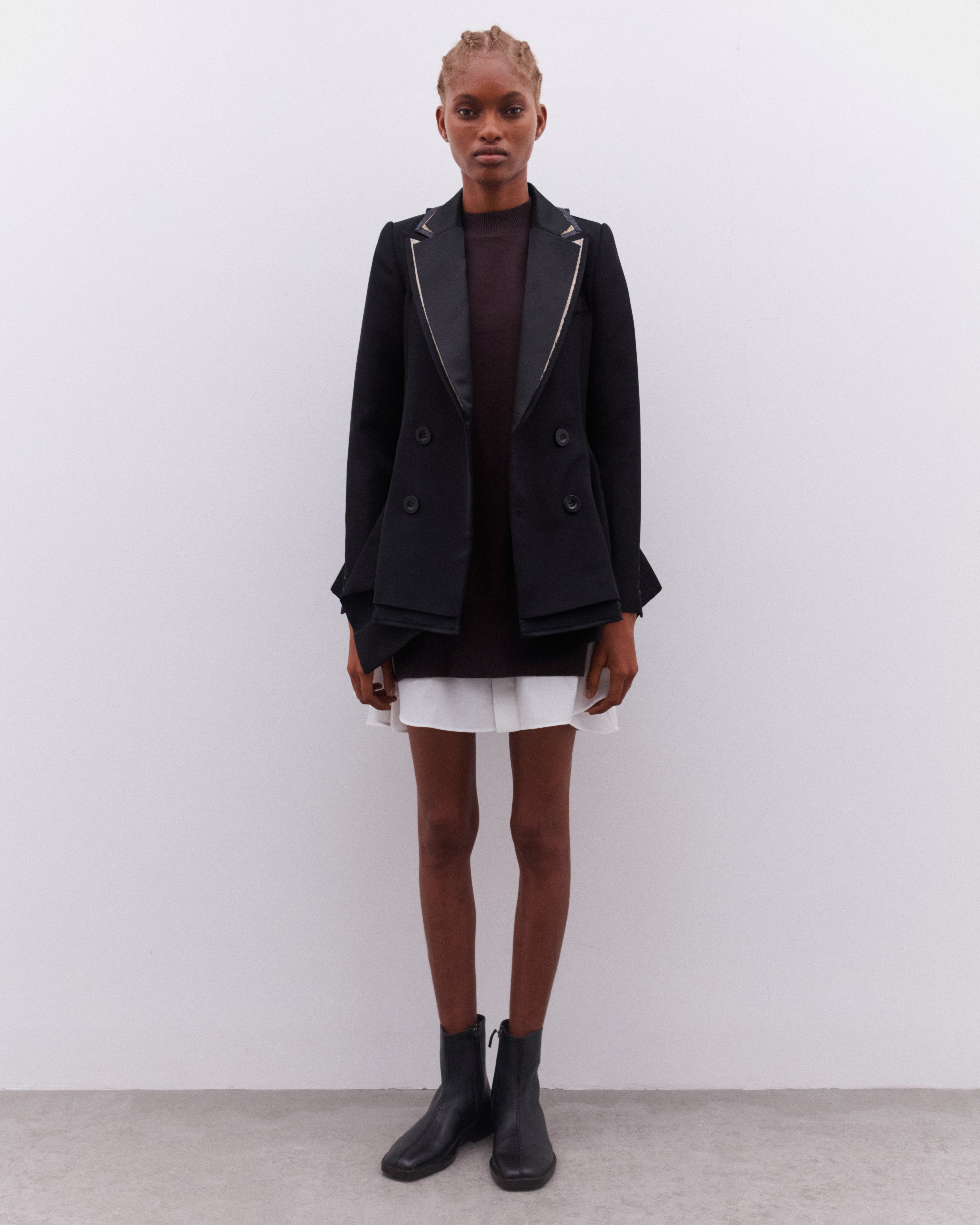 sacai: Women's Double-Faced Blazer (Black) | DSML E-SHOP