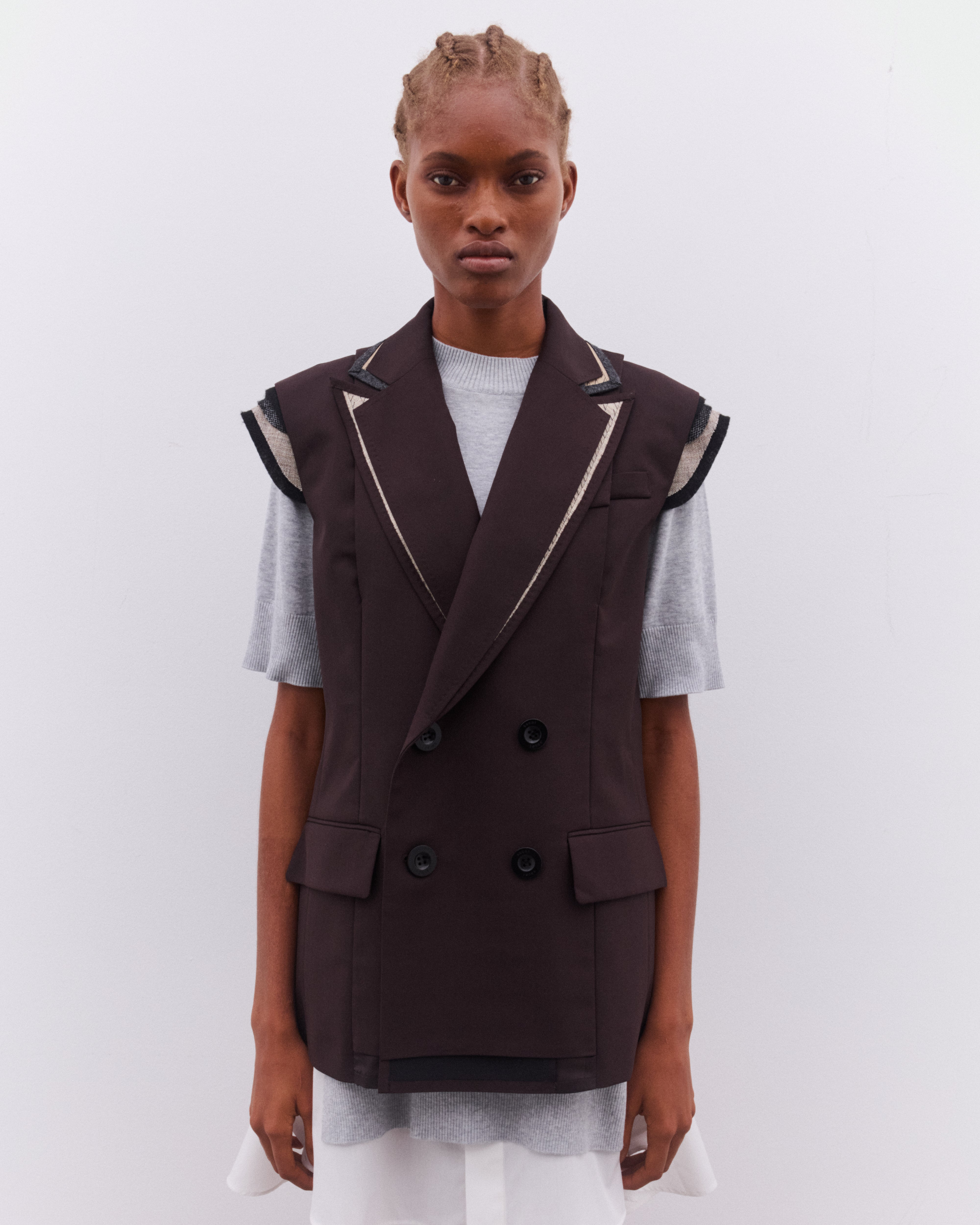 本物sacai Suiting Mix Vest ベストジレ 本物sacai Suiting Mix Vest ベストジレ ☆関税込み☆【SACAI】Suiting