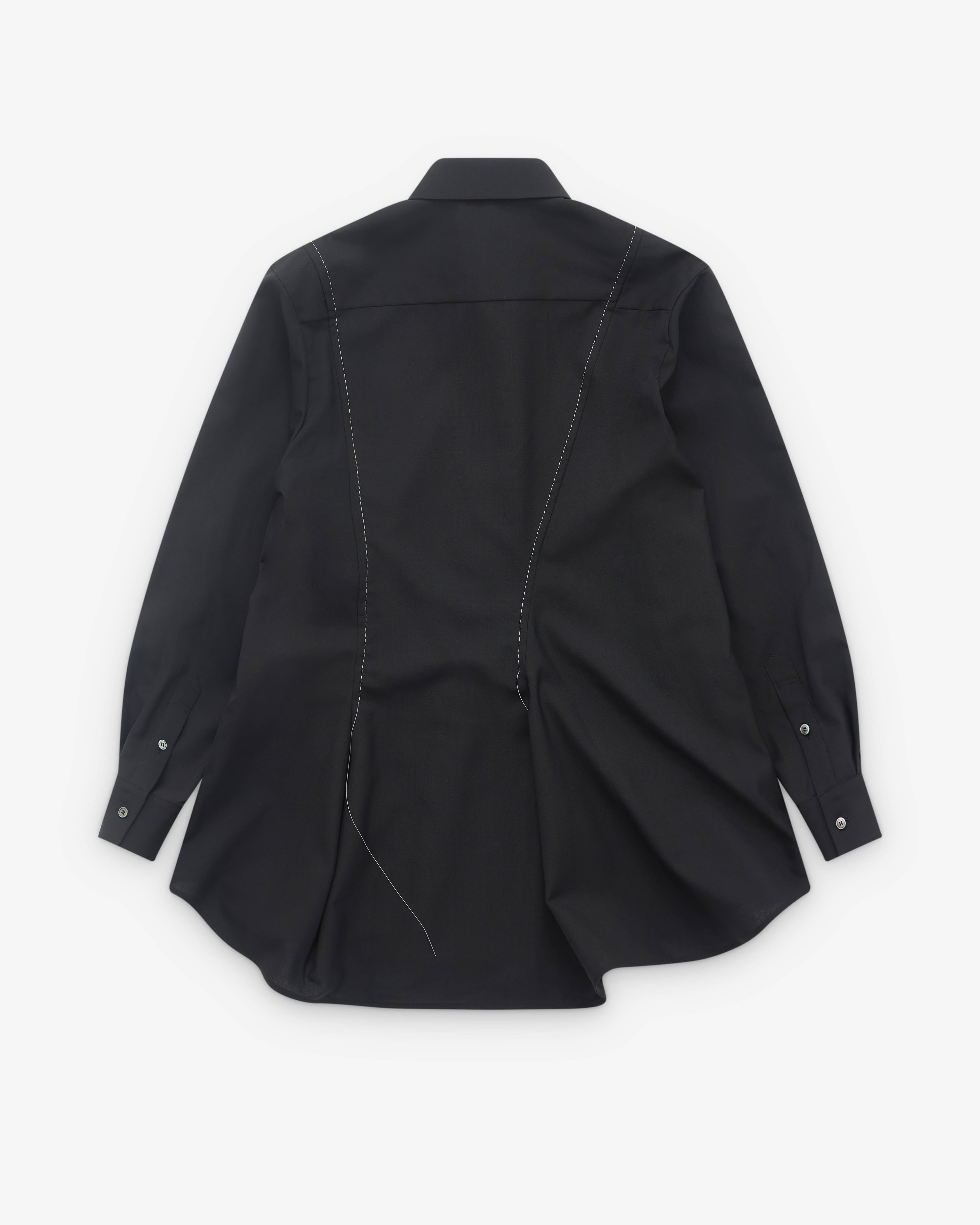 sacai シアードッキングブラウス Sacai』 サカイ (2) ニットドッキング シアーシャツ ブラウス