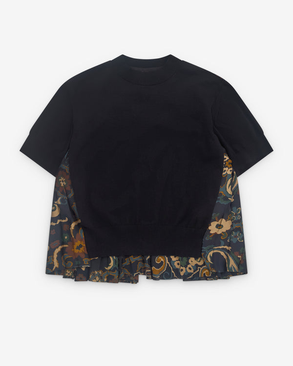 sacai - Women’s Panelled Floral Print Pullover - (Black)
