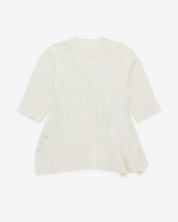 sacai - Women’s Knit Pullover - (White)