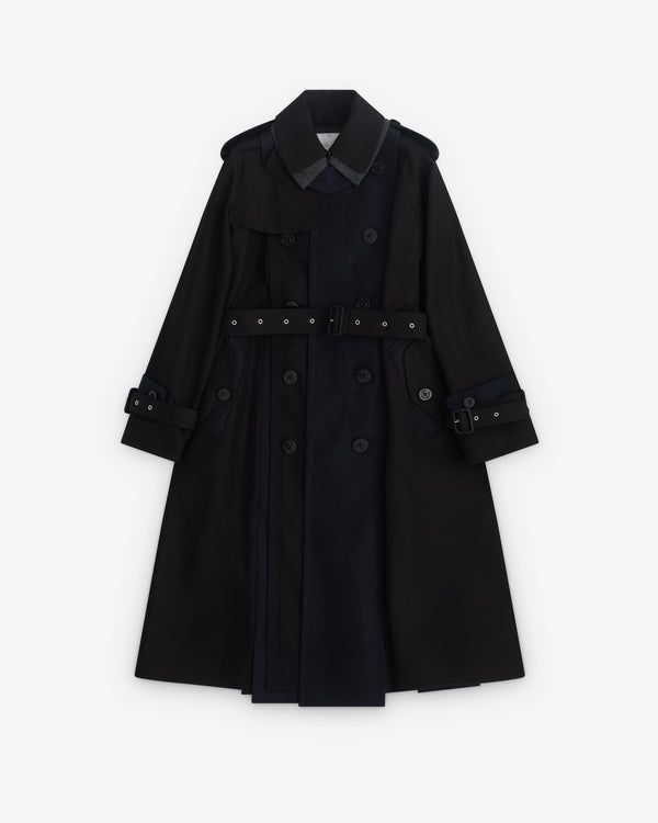 sacai - Women’s Cotton Gabardine Coat - (Navy)
